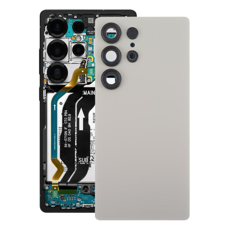 For Samsung Galaxy S25 Ultra SM-S938 OEM Battery Back Cover with Camera Lens Cover(Silver) - free shipping - PMc TechLife - Order now!