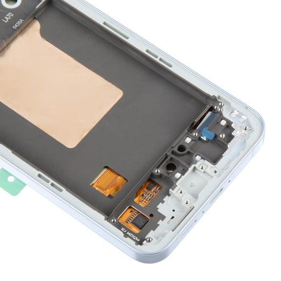 For Samsung Galaxy A55 SM-A556B Original LCD Screen Digitizer Full Assembly with Frame (Baby Blue)