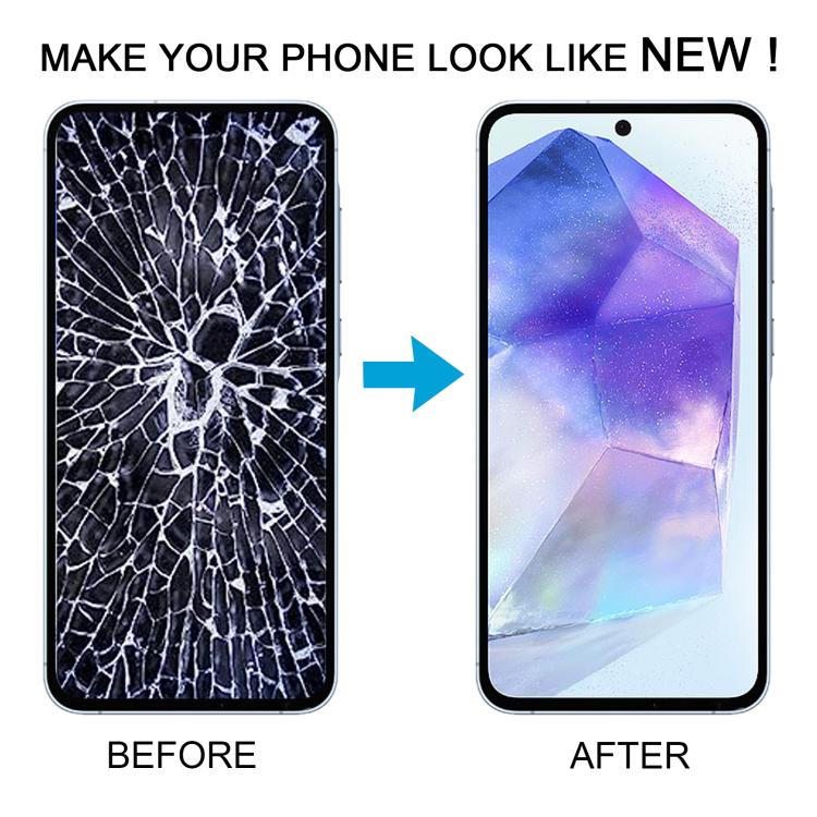For Samsung Galaxy A55 SM-A556B Original LCD Screen Digitizer Full Assembly with Frame (Baby Blue)