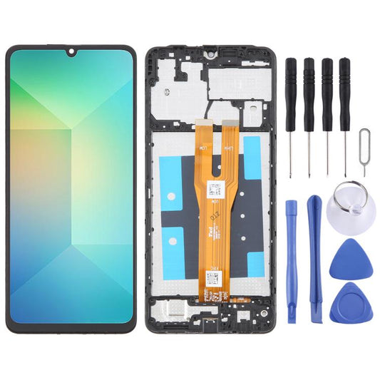 For Samsung Galaxy A06 SM-A065F Original LCD Screen Digitizer Full Assembly with Frame (Black) - free shipping - PMC Jewellery - Order now!