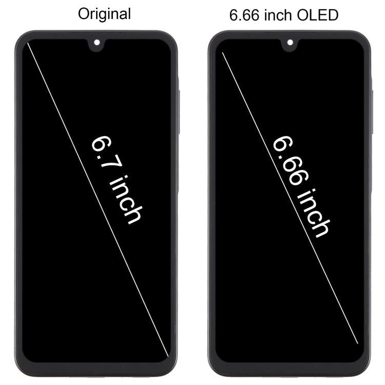 For Samsung Galaxy A26 SM-A266B 6.66 inch OLED LCD Screen Digitizer Full Assembly with Frame (Black) - free shipping - PMc TechLife - Order now!