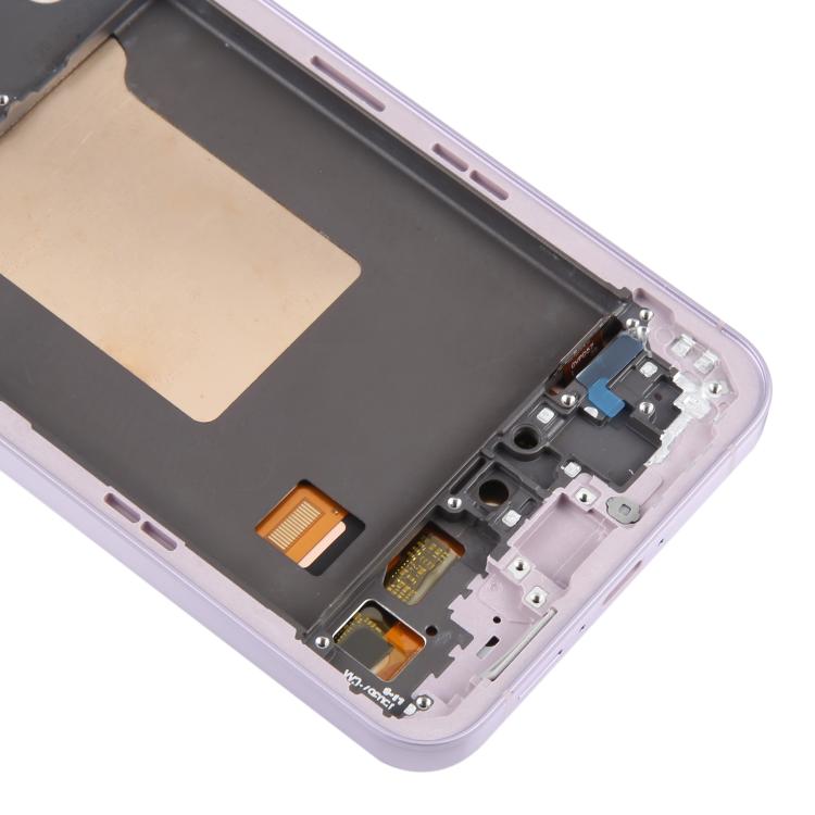 For Samsung Galaxy A55 SM-A556B OLED LCD Screen Digitizer Full Assembly with Frame (Pink)