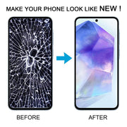 For Samsung Galaxy A55 SM-A556B OLED LCD Screen Digitizer Full Assembly with Frame (Baby Blue)