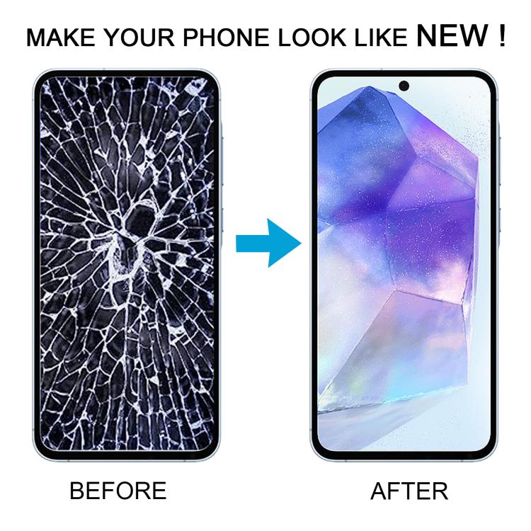 For Samsung Galaxy A55 SM-A556B OLED LCD Screen Digitizer Full Assembly with Frame (Baby Blue)