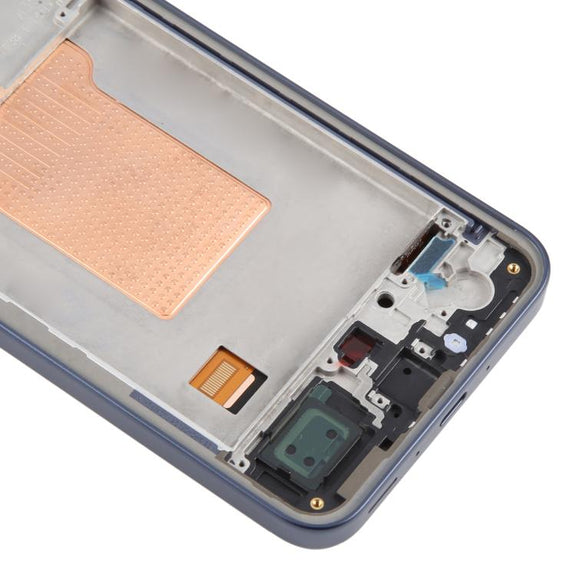 For Samsung Galaxy A35 SM-A356B OLED LCD Screen Digitizer Full Assembly with Frame (Blue)