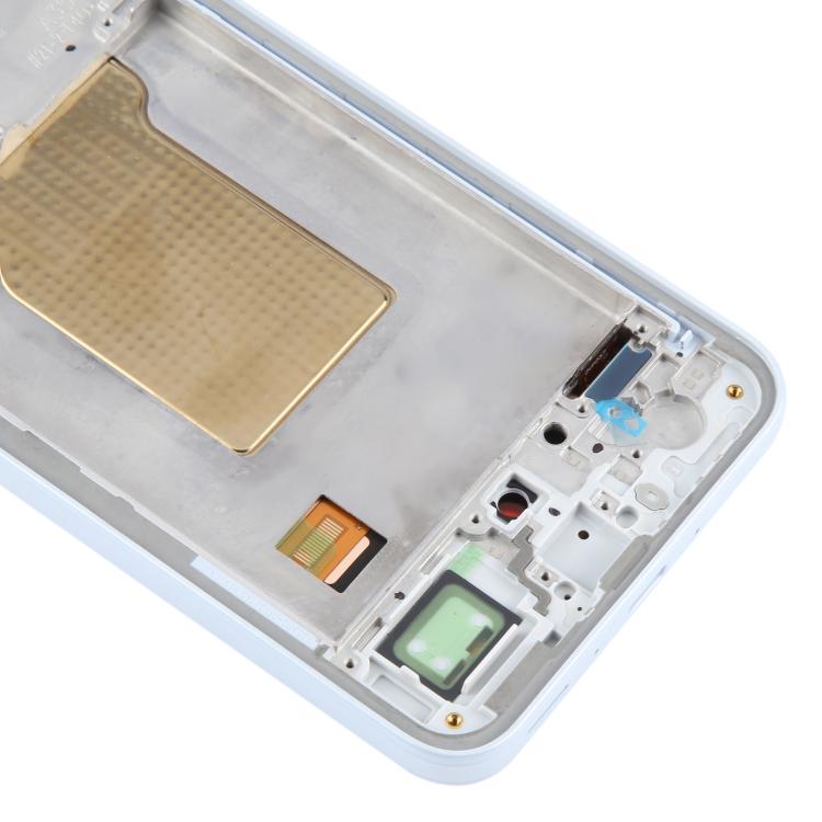 For Samsung Galaxy A35 SM-A356B OLED LCD Screen Digitizer Full Assembly with Frame (Baby Blue) - free shipping - PMc TechLife - Order now!