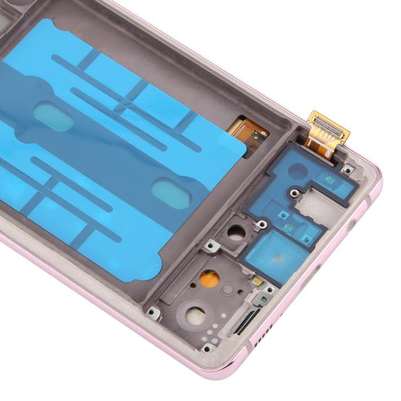 For Samsung Galaxy A51 5G SM-A516 6.36 inch OLED LCD Screen Digitizer Full Assembly with Frame (Pink)