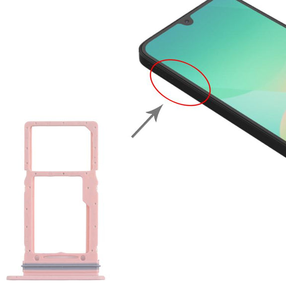 For Samsung Galaxy A26 SM-A266U Original SIM + Micro SD Card Tray (Pink)