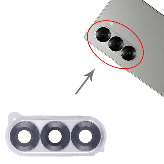 For Samsung Galaxy Z Fold6 SM-F956B Rear Camera Lens Cover (Silver)