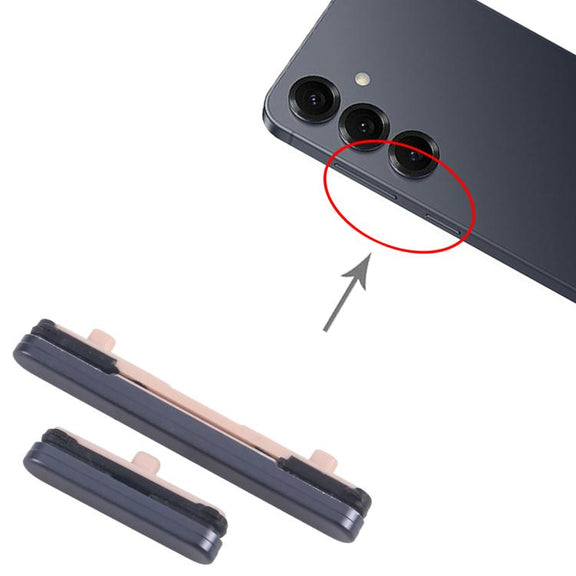 For Samsung Galaxy S25 SM-S931B 10pcs Power Button and Volume Control Button (Black)