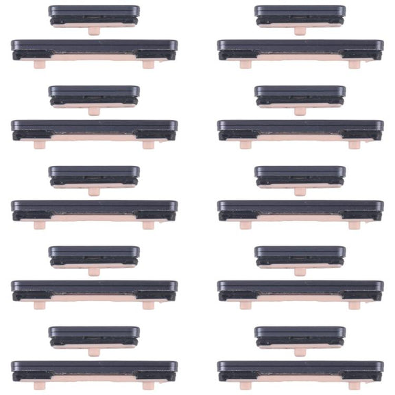 For Samsung Galaxy S25 SM-S931B 10pcs Power Button and Volume Control Button (Black)