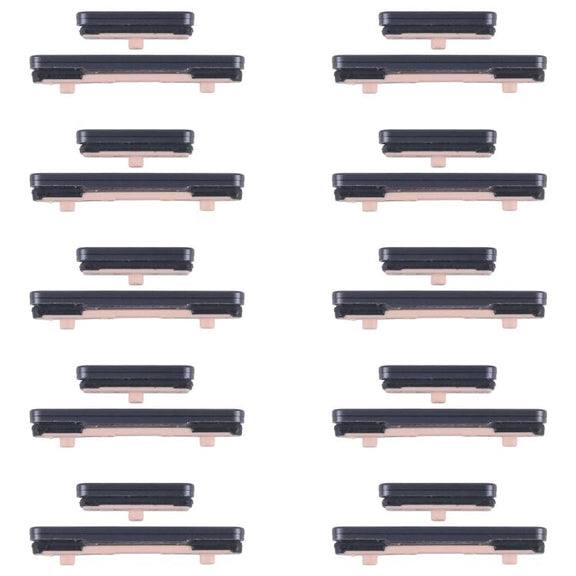 For Samsung Galaxy S25+ SM-S936B 10pcs Power Button and Volume Control Button (Black)