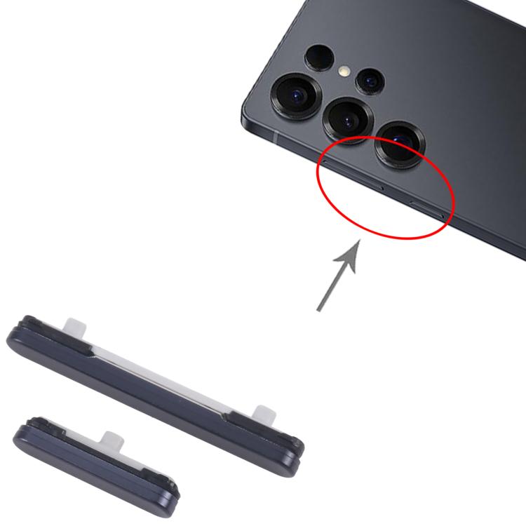 For Samsung Galaxy S25 Ultra SM-S938B 10pcs Power Button and Volume Control Button (Black)