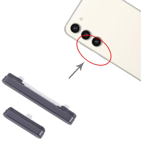 For Samsung Galaxy S23+ SM-S916B 10pcs Power Button and Volume Control Button (Black)