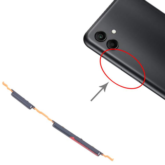 For Samsung Galaxy A04 SM-A045F 10pcs Power Button and Volume Control Button (Black)