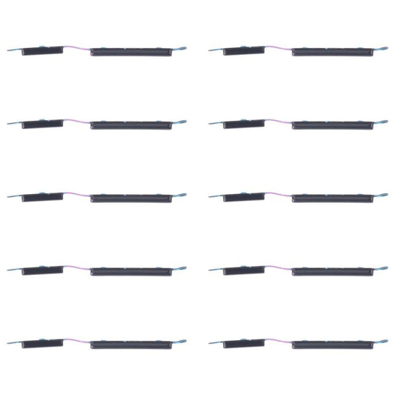 For Samsung Galaxy A04e SM-A042F 10pcs Power Button and Volume Control Button (Black)