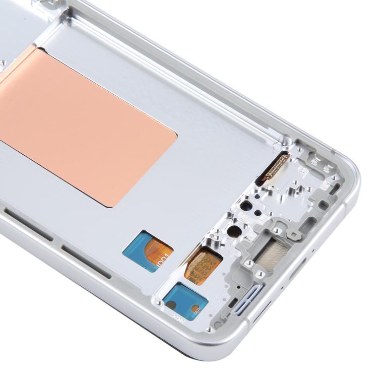 For Samsung Galaxy S24 FE SM-S721B OLED LCD Screen Digitizer Full Assembly with Frame (Silver) - free shipping - PMC TechLife - Order now!