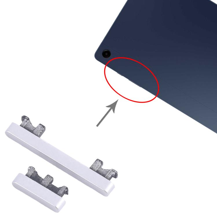 For Samsung Galaxy Tab A9+ SM-X215/X210 Original Power Button and Volume Control Button (Silver)