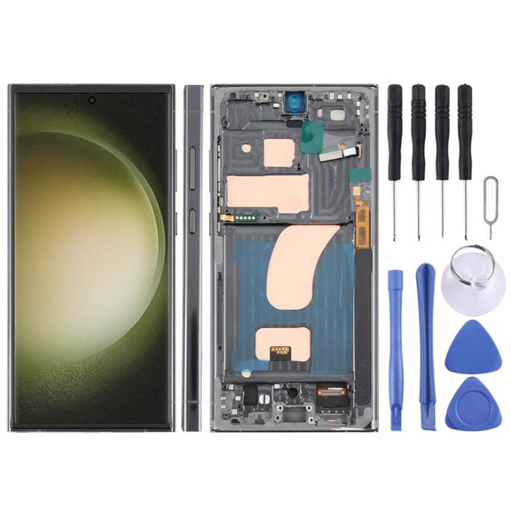 For Samsung Galaxy S23 Ultra SM-S918B 6.72 inch TFT LCD Screen Digitizer Full Assembly with Frame, Not Supporting Fingerprint Identification (Green)