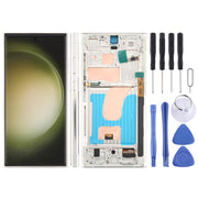 For Samsung Galaxy S23 Ultra SM-S918B 6.72 inch TFT LCD Screen Digitizer Full Assembly with Frame, Not Supporting Fingerprint Identification (Gold)