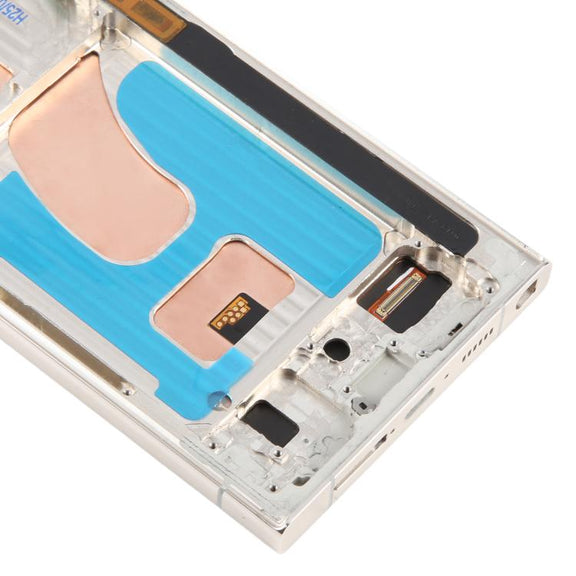 For Samsung Galaxy S23 Ultra SM-S918B 6.72 inch TFT LCD Screen Digitizer Full Assembly with Frame, Not Supporting Fingerprint Identification (Gold)