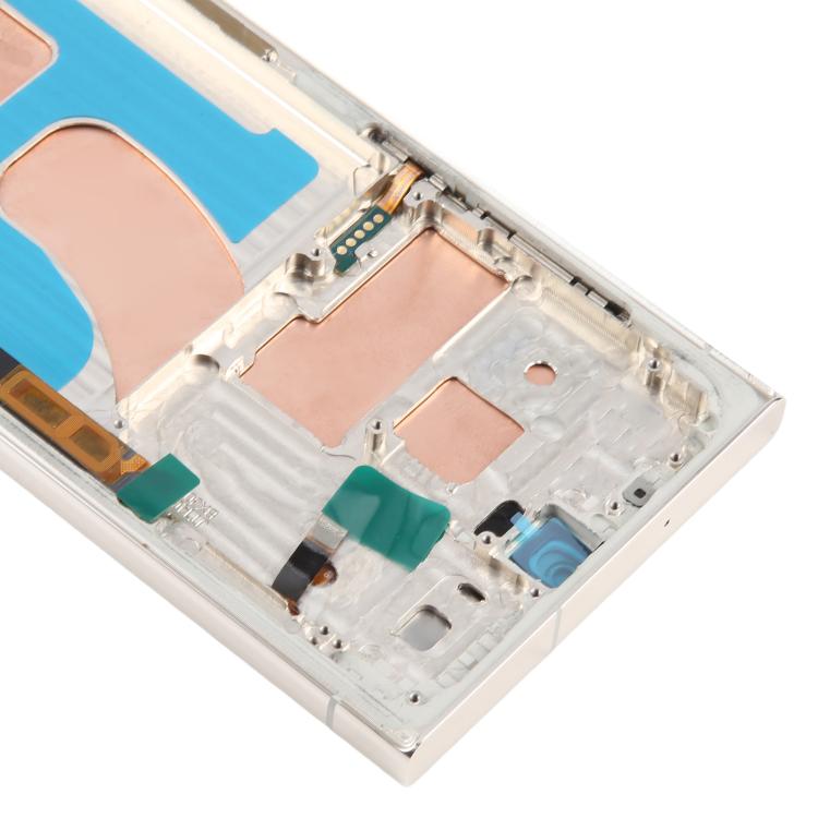 For Samsung Galaxy S23 Ultra SM-S918B 6.72 inch TFT LCD Screen Digitizer Full Assembly with Frame, Not Supporting Fingerprint Identification (Gold)