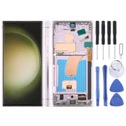 For Samsung Galaxy S23 Ultra SM-S918B 6.72 inch TFT LCD Screen Digitizer Full Assembly with Frame, Not Supporting Fingerprint Identification (Purple)