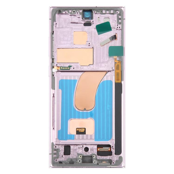 For Samsung Galaxy S23 Ultra SM-S918B 6.72 inch TFT LCD Screen Digitizer Full Assembly with Frame, Not Supporting Fingerprint Identification (Purple)