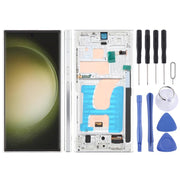 For Samsung Galaxy S23 Ultra SM-S918B 6.72 inch TFT LCD Screen Digitizer Full Assembly with Frame, Not Supporting Fingerprint Identification (Silver)