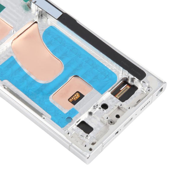 For Samsung Galaxy S23 Ultra SM-S918B 6.72 inch TFT LCD Screen Digitizer Full Assembly with Frame, Not Supporting Fingerprint Identification (Silver)