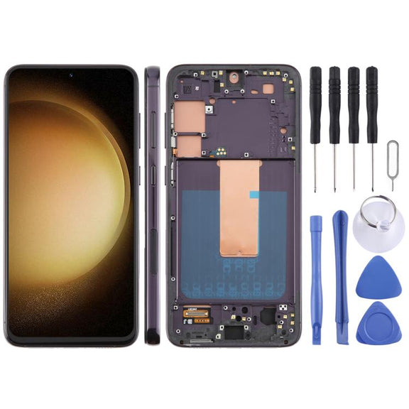 For Samsung Galaxy S23+ SM-S916B 6.43 inch TFT LCD Screen Digitizer Full Assembly with Frame, Not Supporting Fingerprint Identification (Black)