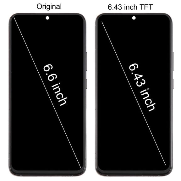 For Samsung Galaxy S22+ SM-S906B 6.43 inch TFT LCD Screen Digitizer Full Assembly with Frame, Not Supporting Fingerprint Identification (Silver)
