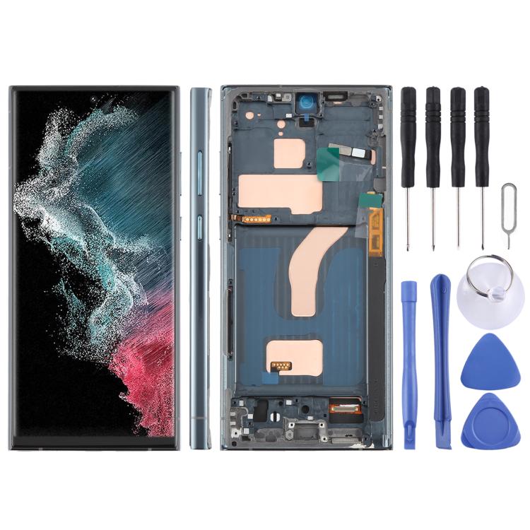 For Samsung Galaxy S22 Ultra SM-S908B 6.72 inch TFT LCD Screen Digitizer Full Assembly with Frame, Not Supporting Fingerprint Identification (Green) - free shipping - PMC TechLife - Order now!