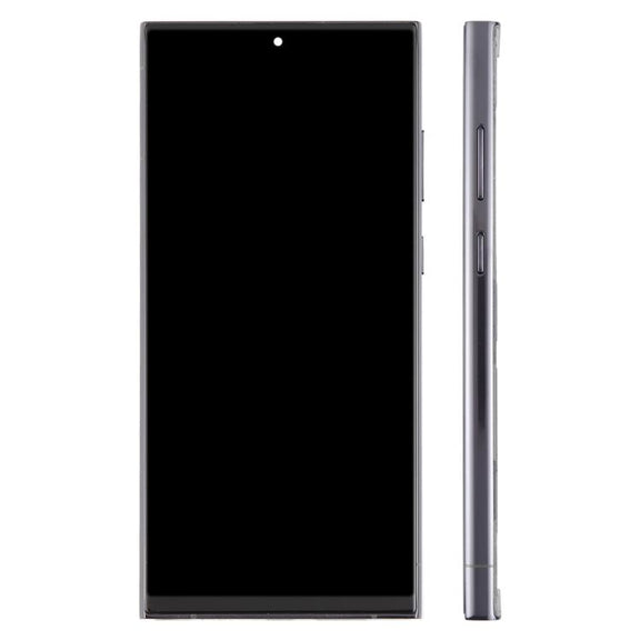 For Samsung Galaxy S22 Ultra SM-S908B 6.72 inch TFT LCD Screen Digitizer Full Assembly with Frame, Not Supporting Fingerprint Identification (Grey)