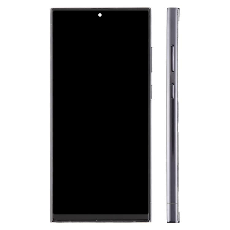 For Samsung Galaxy S22 Ultra SM-S908B 6.72 inch TFT LCD Screen Digitizer Full Assembly with Frame, Not Supporting Fingerprint Identification (Grey)