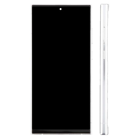 For Samsung Galaxy S22 Ultra SM-S908B 6.72 inch TFT LCD Screen Digitizer Full Assembly with Frame, Not Supporting Fingerprint Identification (Silver)