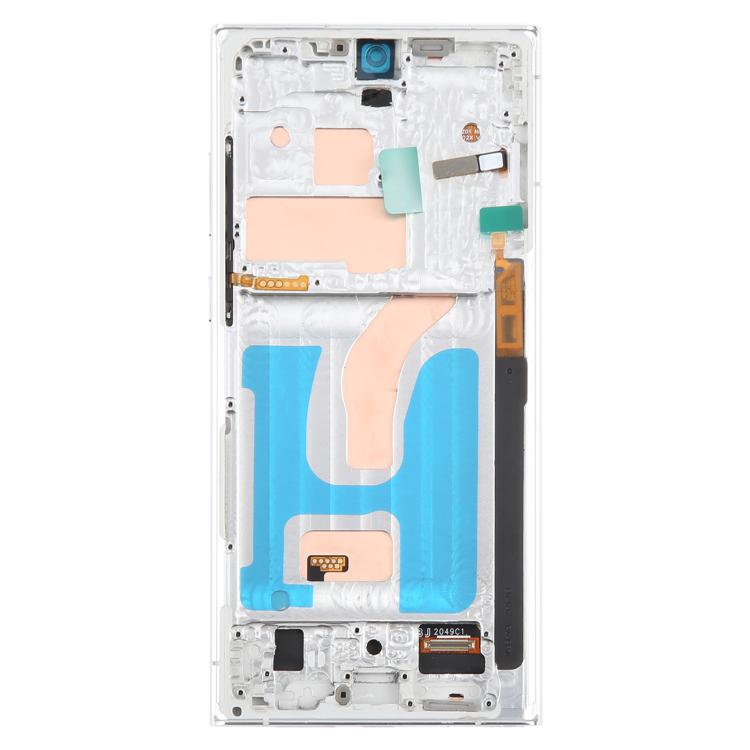 For Samsung Galaxy S22 Ultra SM-S908B 6.72 inch TFT LCD Screen Digitizer Full Assembly with Frame, Not Supporting Fingerprint Identification (Silver)