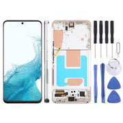For Samsung Galaxy S22 SM-S901B 5.96 inch TFT LCD Screen Digitizer Full Assembly with Frame, Not Supporting Fingerprint Identification (Silver)