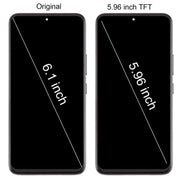 For Samsung Galaxy S22 SM-S901B 5.96 inch TFT LCD Screen Digitizer Full Assembly with Frame, Not Supporting Fingerprint Identification (Silver)