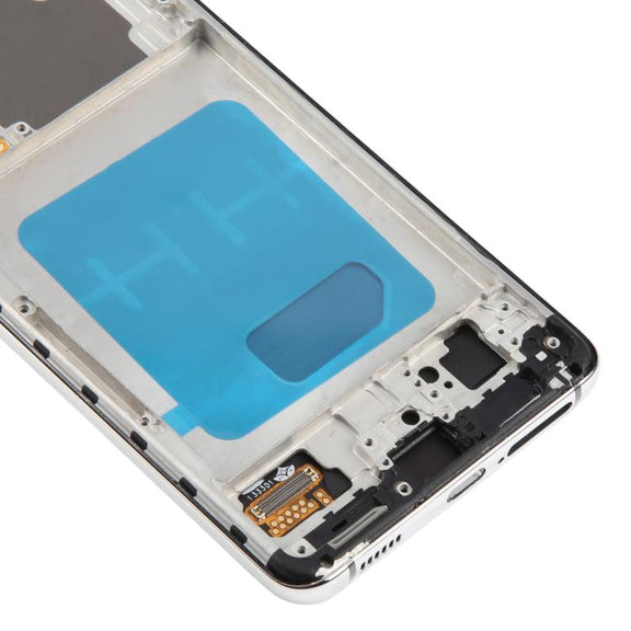 For Samsung Galaxy S21 5G SM-G991B 6.12 inch TFT LCD Screen Digitizer Full Assembly with Frame, Not Supporting Fingerprint Identification (Silver)