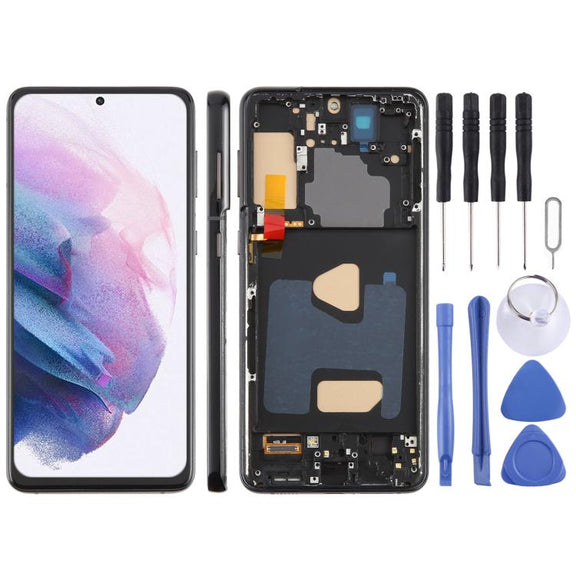For Samsung Galaxy S21+ SM-G996B 6.58 inch TFT LCD Screen Digitizer Full Assembly with Frame, Not Supporting Fingerprint Identification (Black)