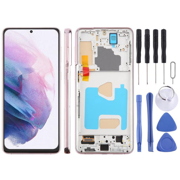 For Samsung Galaxy S21+ SM-G996B 6.58 inch TFT LCD Screen Digitizer Full Assembly with Frame, Not Supporting Fingerprint Identification (Gold)