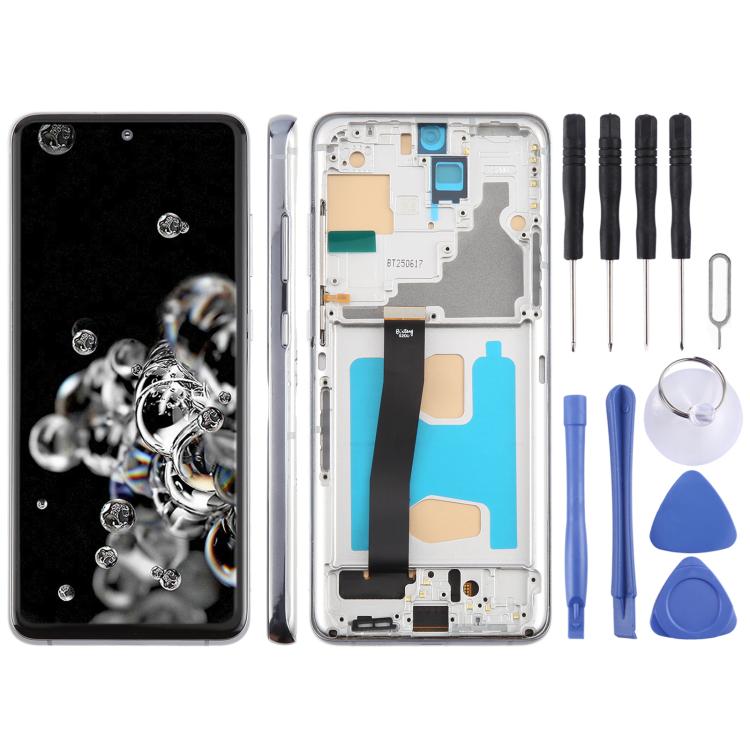 For Samsung Galaxy S20 Ultra SM-G988B 6.78 inch TFT LCD Screen Digitizer Full Assembly with Frame, Not Supporting Fingerprint Identification (Grey) - free shipping - PMC TechLife - Order now!