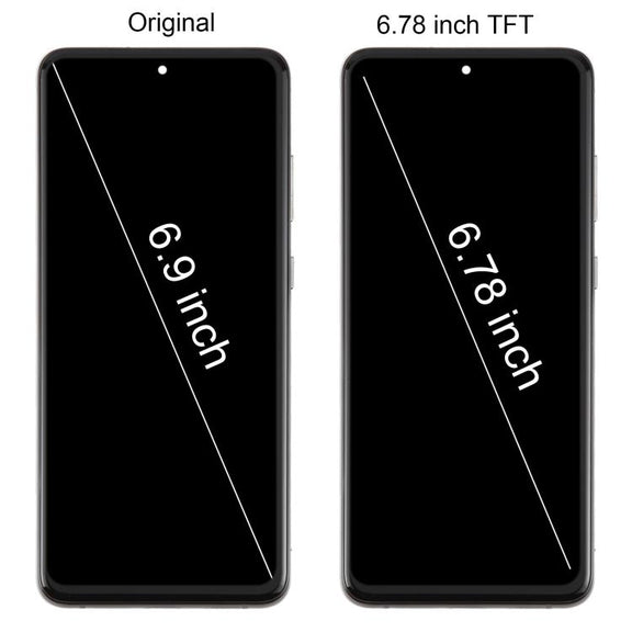 For Samsung Galaxy S20 Ultra SM-G988B 6.78 inch TFT LCD Screen Digitizer Full Assembly with Frame, Not Supporting Fingerprint Identification (Grey)