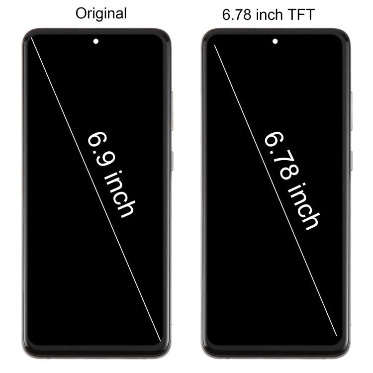 For Samsung Galaxy S20 Ultra SM-G988B 6.78 inch TFT LCD Screen Digitizer Full Assembly with Frame, Not Supporting Fingerprint Identification (Grey)
