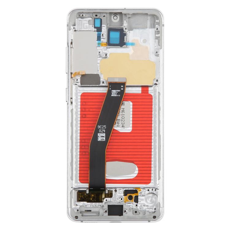 For Samsung Galaxy S20 4G SM-G980F 6.12 inch TFT LCD Screen Digitizer Full Assembly with Frame, Not Supporting Fingerprint Identification (Silver)