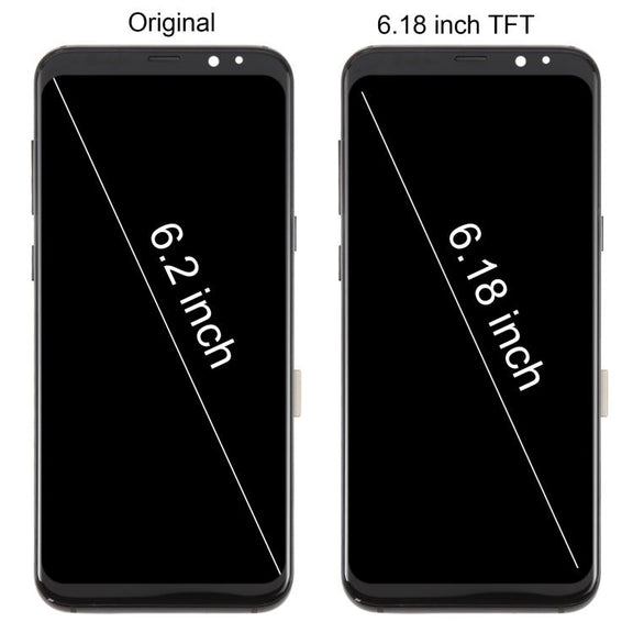 For Samsung Galaxy S8+ SM-G955F 6.18 inch TFT LCD Screen Digitizer Full Assembly with Frame (Black)