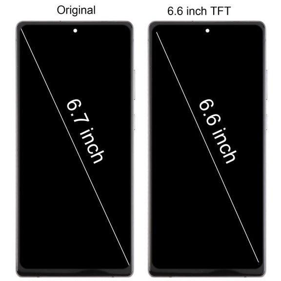 For Samsung Galaxy Note20 SM-N980F 6.6 inch TFT LCD Screen Digitizer Full Assembly with Frame, Not Supporting Fingerprint Identification (Grey)