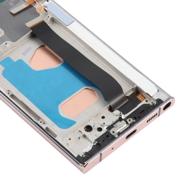 For Samsung Galaxy Note20 Ultra SM-N986B 6.72 inch TFT LCD Screen Digitizer Full Assembly with Frame, Not Supporting Fingerprint Identification (Gold)