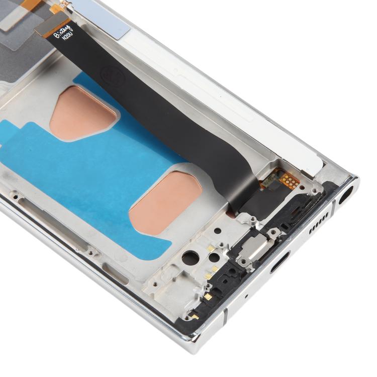 For Samsung Galaxy Note20 Ultra SM-N986B 6.72 inch TFT LCD Screen Digitizer Full Assembly with Frame, Not Supporting Fingerprint Identification (Silver)